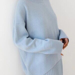 Commense Candyfloss Oversized Pullover Sweater (light blue, size Medium)
